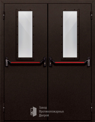 Фото двери «Двупольная со стеклом и антипаникой №610» в Дубне
