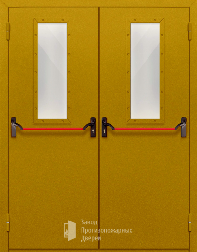 Фото двери «Двупольная со стеклом и антипаникой №65» в Дубне