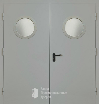 Фото двери «Двупольная с круглым стеклом EI-30» в Дубне