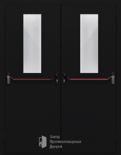 Фото двери «Двупольная со стеклом и антипаникой №64» в Дубне