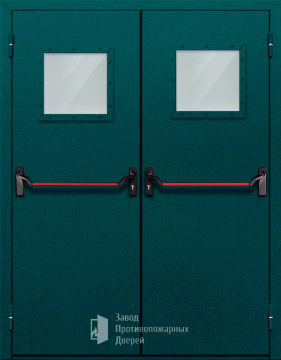 Фото двери «Двупольная со стеклом и антипаникой №56» в Дубне