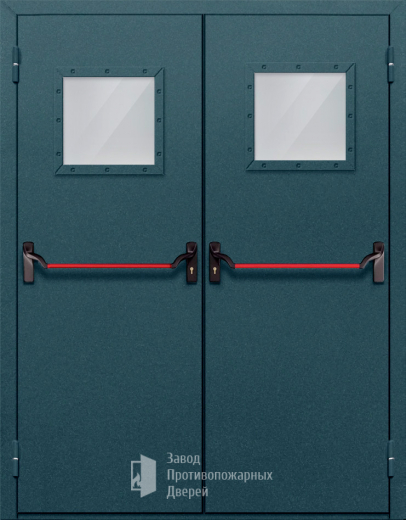 Фото двери «Двупольная со стеклом и антипаникой №57» в Дубне