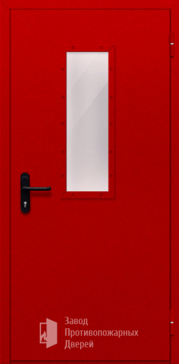 Фото двери «Однопольная со стеклом (красная)» в Дубне