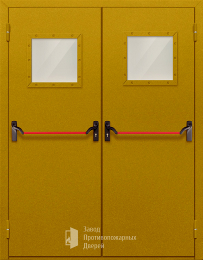 Фото двери «Двупольная со стеклом и антипаникой №55» в Дубне