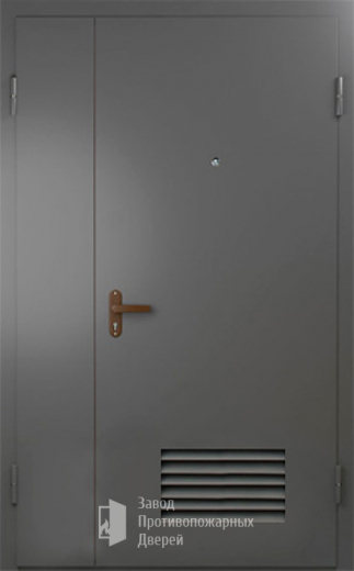 Фото двери «Техническая дверь №7 полуторная с вентиляционной решеткой» в Дубне