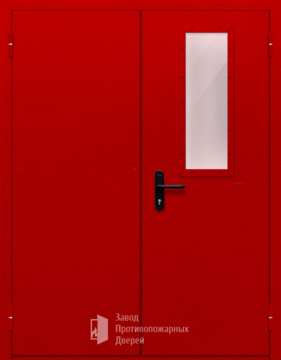 Фото двери «Двупольная со стеклом (красная)» в Дубне
