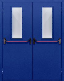 Фото двери «Двупольная со стеклом и антипаникой №63» в Дубне
