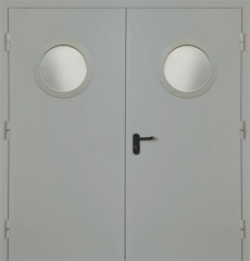 Фото двери «Двупольная с круглым стеклом EI-30» в Дубне