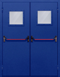 Фото двери «Двупольная со стеклом и антипаникой №53» в Дубне