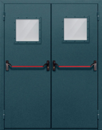 Фото двери «Двупольная со стеклом и антипаникой №57» в Дубне