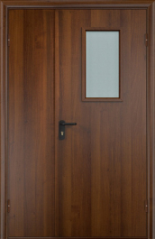 Фото двери «Полуторная МДФ со стеклом EI-30» в Дубне