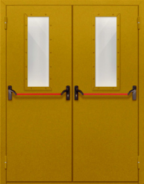 Фото двери «Двупольная со стеклом и антипаникой №65» в Дубне